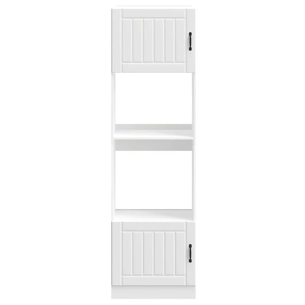 VidaXL Skrinky na pec 2 ks Lucca, biela, kompozitn&eacute; drevo