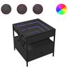 vidaXL Konferenčn&yacute; stol&iacute;k s nekonečn&yacute;mi LED čierny 50x50x51 cm