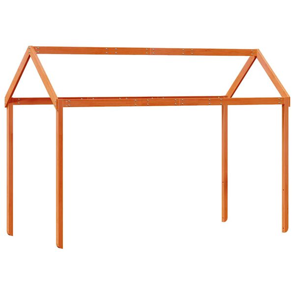 vidaXL Strecha na detsk&uacute; posteľ voskovohned&aacute; 207x95,5x159 cm borovica
