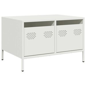 vidaXL TV skrinka biela 68x50x43,5 cm oceľ valcovan&aacute; za studena