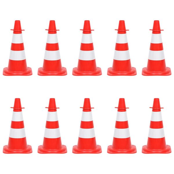 vidaXL Sada kužeľov s 10 m reťazou červeno-biela