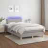 vidaXL Boxspring posteľ s matracom a LED, svetlosiv&aacute; 120x190 cm, l&aacute;tka