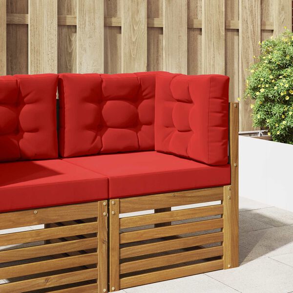 vidaXL Vank&uacute;&scaron; na vonkaj&scaron;iu pohovku 3 pcs Červen&aacute; Polyester