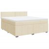 vidaXL Posteľn&yacute; r&aacute;m boxspring s matracom kr&eacute;mov&yacute; 180x200 cm l&aacute;tka