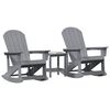 vidaXL Z&aacute;hradn&yacute; lounge set 3 pcs Svetlosiv&aacute; HDPE