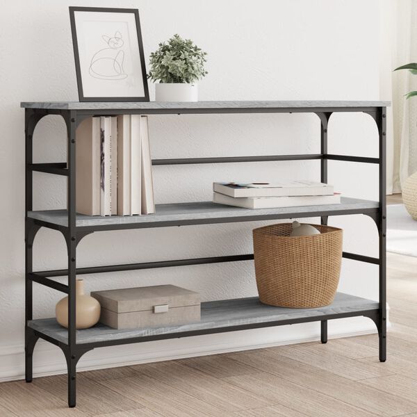 vidaXL Konzolov&yacute; stol&iacute;k siv&yacute; sonoma 100x32x75 cm kompozitn&eacute; drevo