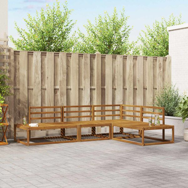 vidaXL Z&aacute;hradn&aacute; s&uacute;prava gaučov 4 Kus Pr&iacute;rodn&aacute; Pevn&eacute; ak&aacute;ciov&eacute; drevo