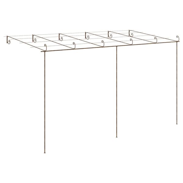 vidaXL Z&aacute;hradn&aacute; pergola, starožitn&aacute; hned&aacute; 6x3x2,5 m, železo