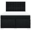 vidaXL Posteľn&yacute; r&aacute;m boxspring s matracom čierny 160x200 cm l&aacute;tka