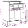 vidaXL Nočn&yacute; stol&iacute;k Biela 45 x 35 x 64 cm Mas&iacute;vne borovicov&eacute; drevo