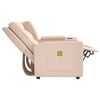 vidaXL 2-miestne sklápacie masážne kreslo+držiak na poháre, krémové
