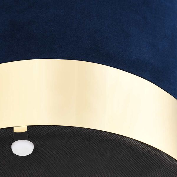 vidaXL Stolička modr&aacute; a zlat&aacute; zamat 28 x 36 cmov&aacute;