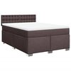 vidaXL Boxspring posteľ s matracom tmavohned&aacute; 160x200 cm l&aacute;tka