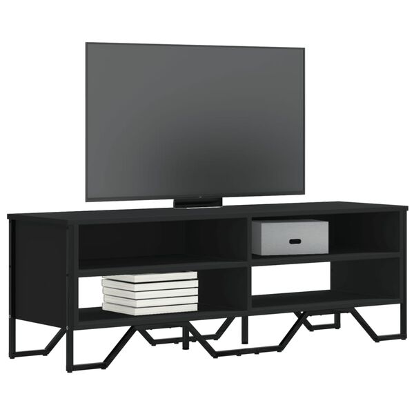 vidaXL TV stolík čierny 122x34x41 cm kompozitné drevo
