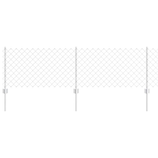 vidaXL Plot s podperou Strieborn&aacute; 0,6 x 10 m Oceľ