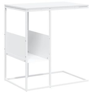 vidaXL Bočn&yacute; stol&iacute;k biely 55x36x59,5 cm spracovan&eacute; drevo