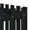 vidaXL Vyvýšený záhon s dizajnom plotu čierny 200x50x50 cm borovica