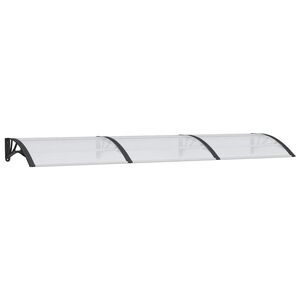 vidaXL Vchodov&aacute; strie&scaron;ka čierna a priehľadn&aacute; 300x75 cm polykarbon&aacute;t