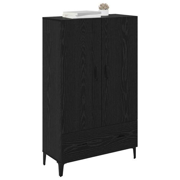 vidaXL Highboard so z&aacute;suvkou Čierny dub 70 x 31 x 115 cm