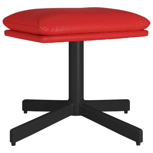 vidaXL Podnožka vínovo červená 60x60x36 cm umelá koža