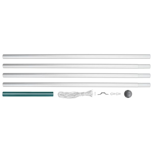 vidaXL Viacdielny vlajkový stožiar 6,2 m hliníkový