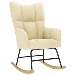 vidaXL Hojdacie kreslo kr&eacute;mov&eacute; l&aacute;tkov&eacute;