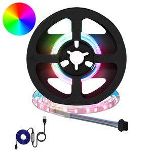 vidaXL LED p&aacute;s 2 ks Čierna a priehľadn&aacute; Meď a plast
