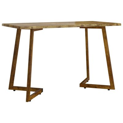 vidaXL Jedálenský stôl tmavohnedý 120x60x74 cm MDF a železo