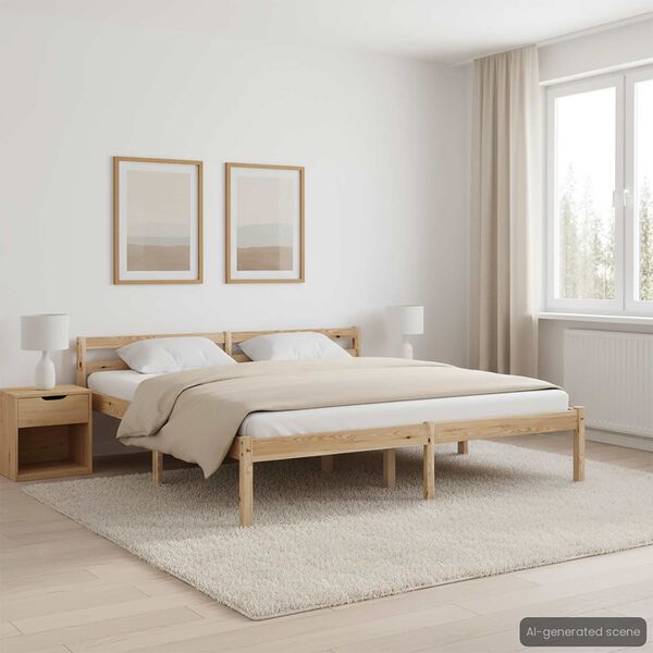 vidaXL Posteľný rám, borovicový masív 180x200 cm