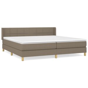 vidaXL Boxspring posteľ s matracom sivohned&yacute; 200x200 cm l&aacute;tka