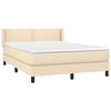 vidaXL Posteľn&yacute; r&aacute;m boxspring s matracom kr&eacute;mov&yacute; 140x200 cm l&aacute;tka