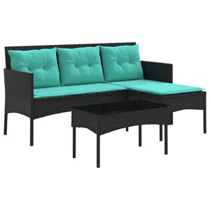 vidaXL S&uacute;prava z&aacute;hradn&yacute;ch pohoviek s vank&uacute;&scaron;om 2 pcs polyratan