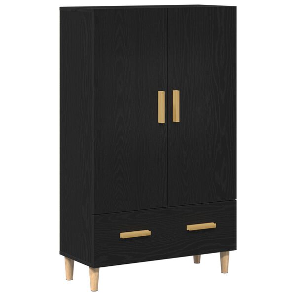 vidaXL Highboard Čierny dub 70 x 31 x 115 cm Kompozitné drevo