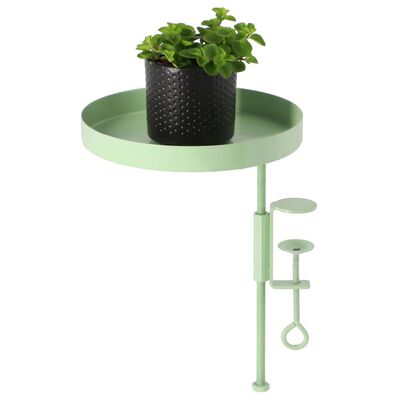 Esschert Design Podnos na rastliny so svorkami okrúhly zelený M
