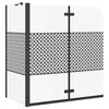 vidaXL K&uacute;peľňov&yacute; pl&aacute;&scaron;ť Čierna 120 x 67 x 129 cm Tvrden&eacute; sklo a hlin&iacute;k