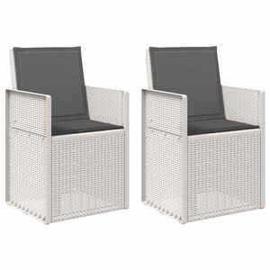 vidaXL Z&aacute;hradn&eacute; jed&aacute;lensk&eacute; stoličky 2 pcs Biela a antracitov&aacute; PP