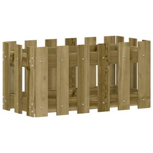 vidaXL Z&aacute;hradn&yacute; kvetin&aacute;č s dizajnom plotu 60x30x30 cm impregn.borovica