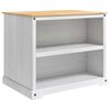 vidaXL Kuchynsk&yacute; voz&iacute;k 2 pcs Biely a vosk z medu 112 x 77 x 91,5 cm