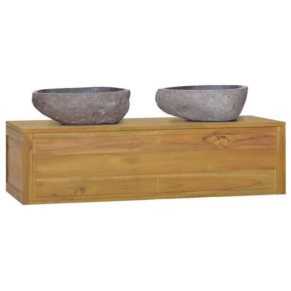 vidaXL N&aacute;stenn&aacute; k&uacute;peľňov&aacute; skrinka 110x45x30 cm mas&iacute;vne t&iacute;kov&eacute; drevo