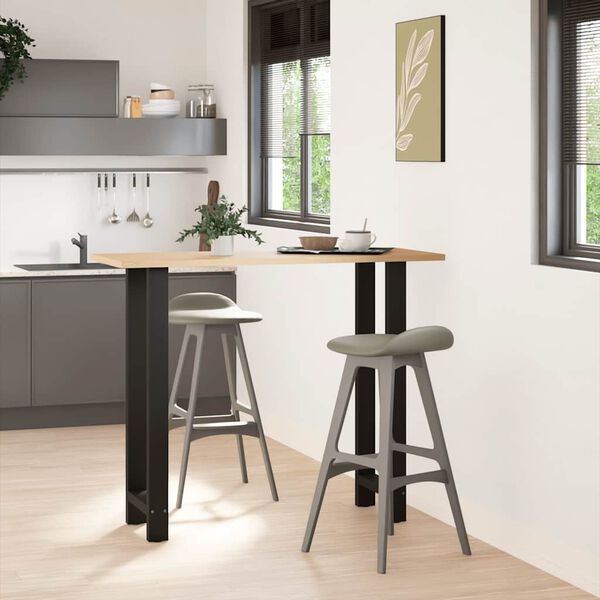 vidaXL Nohy barov&eacute;ho stola, čierne, 2 ks, 50 x (110-111) cm, oceľov&eacute;