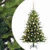 vidaXL Umel&yacute; vianočn&yacute; stromček s vianočn&yacute;mi guľami 150 cm 150 LED