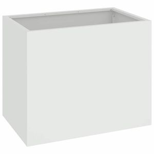 vidaXL Z&aacute;hradn&yacute; kvetin&aacute;č Biela 50 x 32 x 40 cm Studen&yacute; valcovan&yacute; oceľ