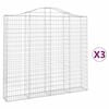 vidaXL Obl&uacute;kov&eacute; gabi&oacute;nov&eacute; ko&scaron;e 3ks 200x30x180/200cm pozinkovan&eacute; železo