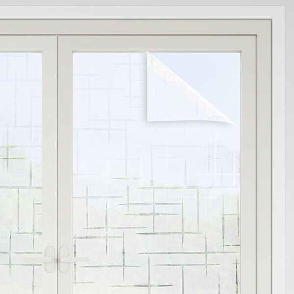 vidaXL Okenná fólia matná vzor hviezd 60x500 cm PVC