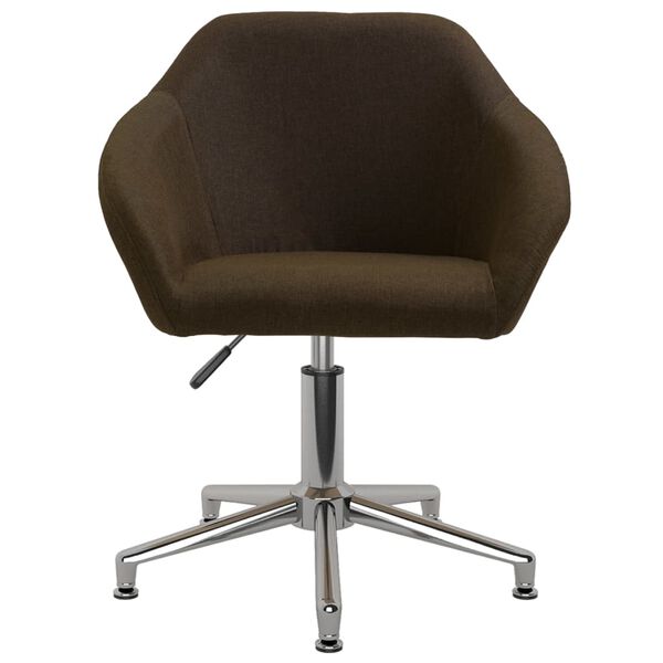 vidaXL Otočn&aacute; kancel&aacute;rska stolička tmavohned&aacute; l&aacute;tkov&aacute;