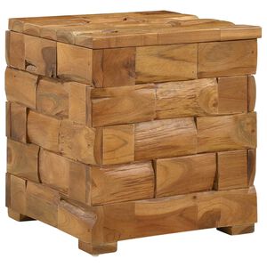 vidaXL &Uacute;ložn&aacute; stolička Hned&aacute; 40 x 40 x 45 cm Hust&eacute; teakov&eacute; drevo