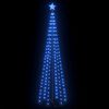 vidaXL Vianočn&yacute; stromček, kužeľ, 136 LED, modr&eacute; svetlo 70x240 cm
