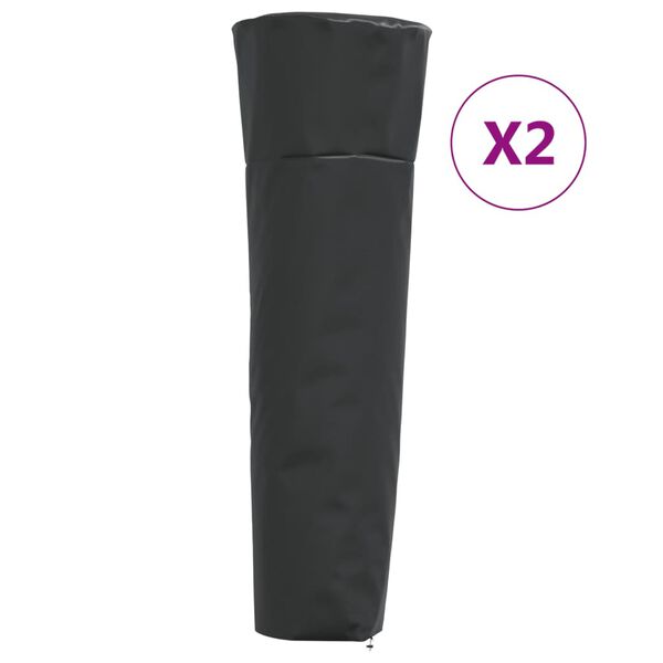 vidaXL Kryty na ohrievač 2 ks pyramída 86x47x241 cm 420D oxford látka