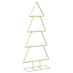 vidaXL Kovov&yacute; vianočn&yacute; stromček so stojanom KUOPIO 125 cm Oceľ Zlat&aacute;