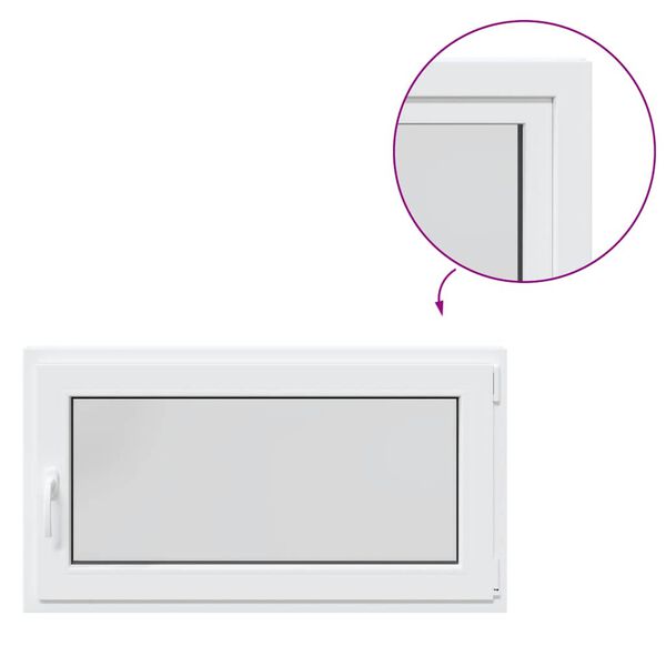 vidaXL Okno do suterénu "RISOR" 110x70 cm otváravo-sklopné DIN pravé biele